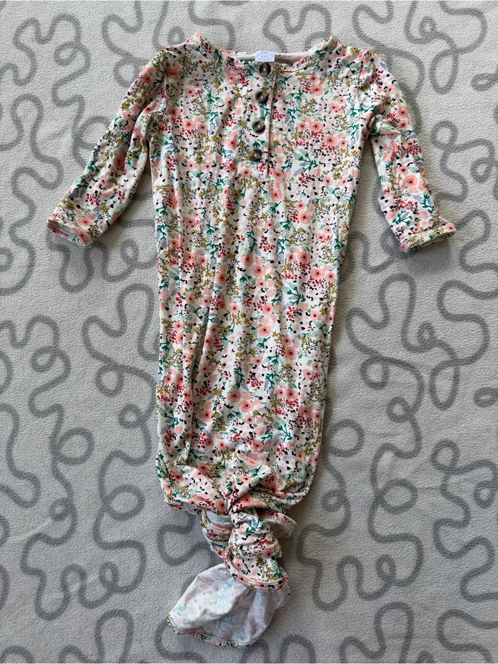 LOU LOU Millie Knotted Gown 3-6 Months